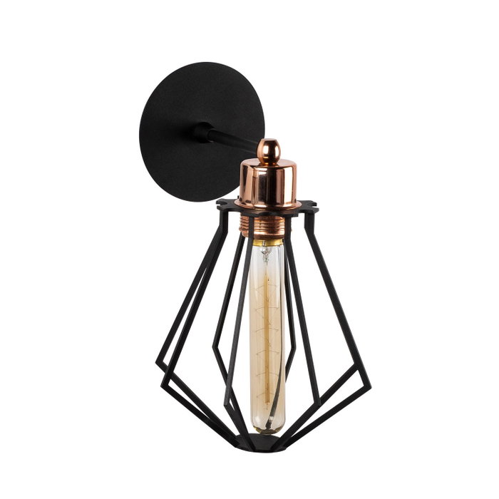Opviq Lámpara de pared N-1042 Negro y Bronce Opviq Lámpara de pared N-1042 Negro y Bronce
